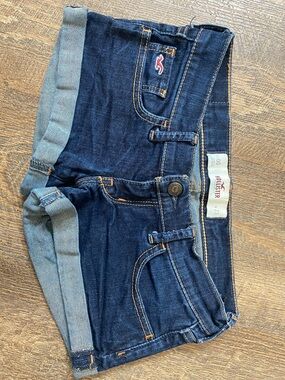 Hollister Indigo Rolled Cuff Denim Shorts
